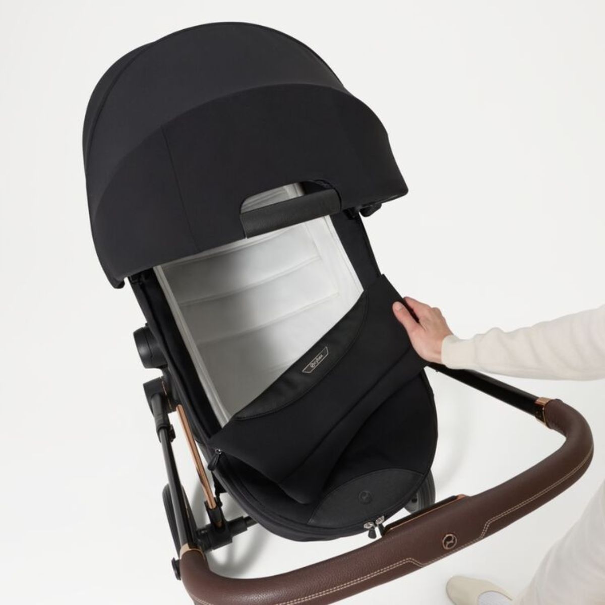 Moisés Infantil Cybex Priam Fold Lux Coconut Brown - Spacious Comfort for Newborns
